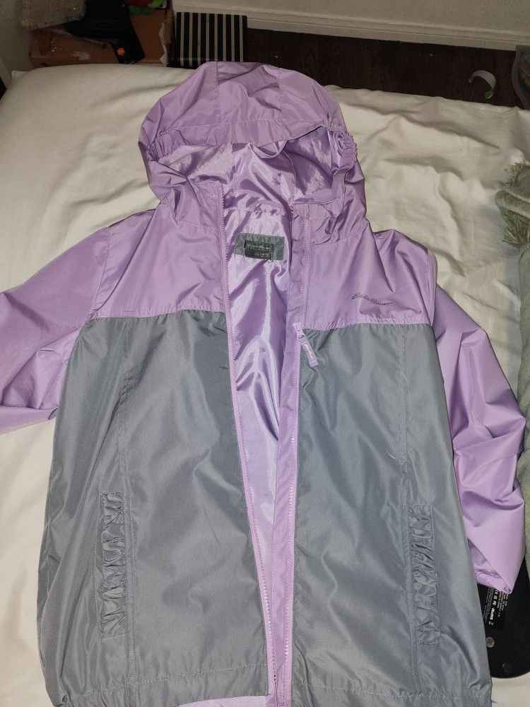 Eddie Bauer Girls Rain Jacket Size 14/16