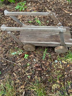 Handmade Wooden Garden Wagon.  Read description 1st