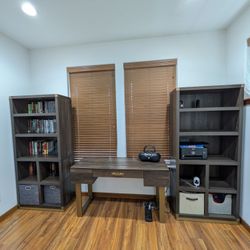 Desk and Bookshelf Set