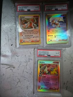 Vintage Pokemon cards grades psa 6  BLAZIKEN , FLAREON TORKOAL