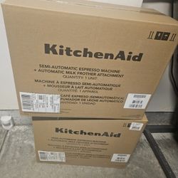 KitchenAid Semi-Automatic Espresso Machine and Automatic Milk Frother Attachment - KES6404 Brand New