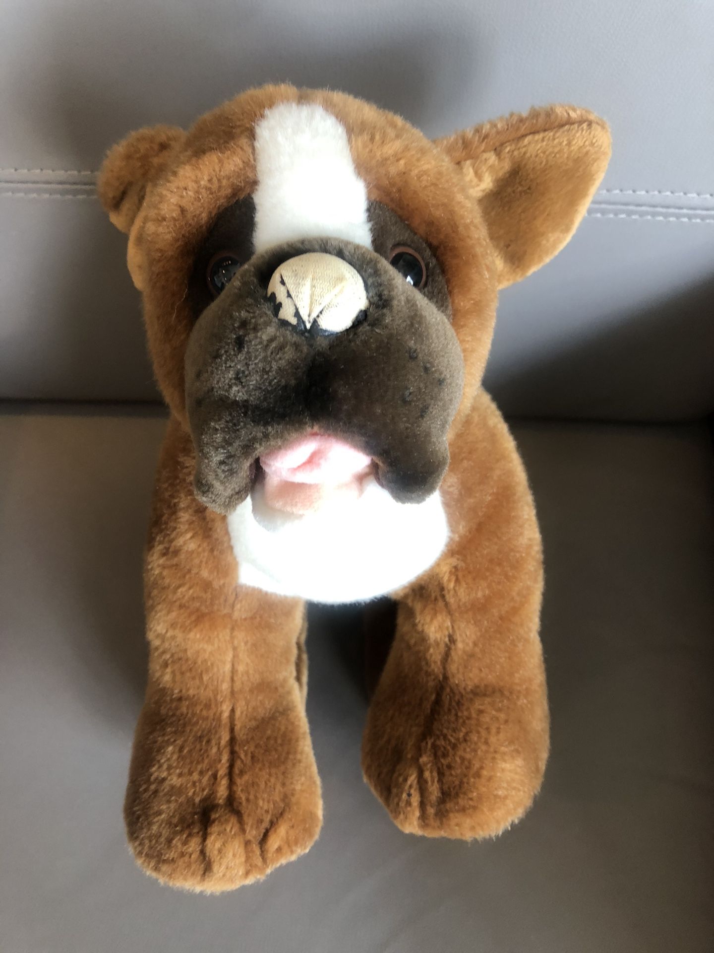 White boxer dog stuffed cheap animal