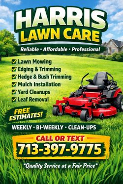 Let us get your grass low and cut nice we handle all your landscaping needs