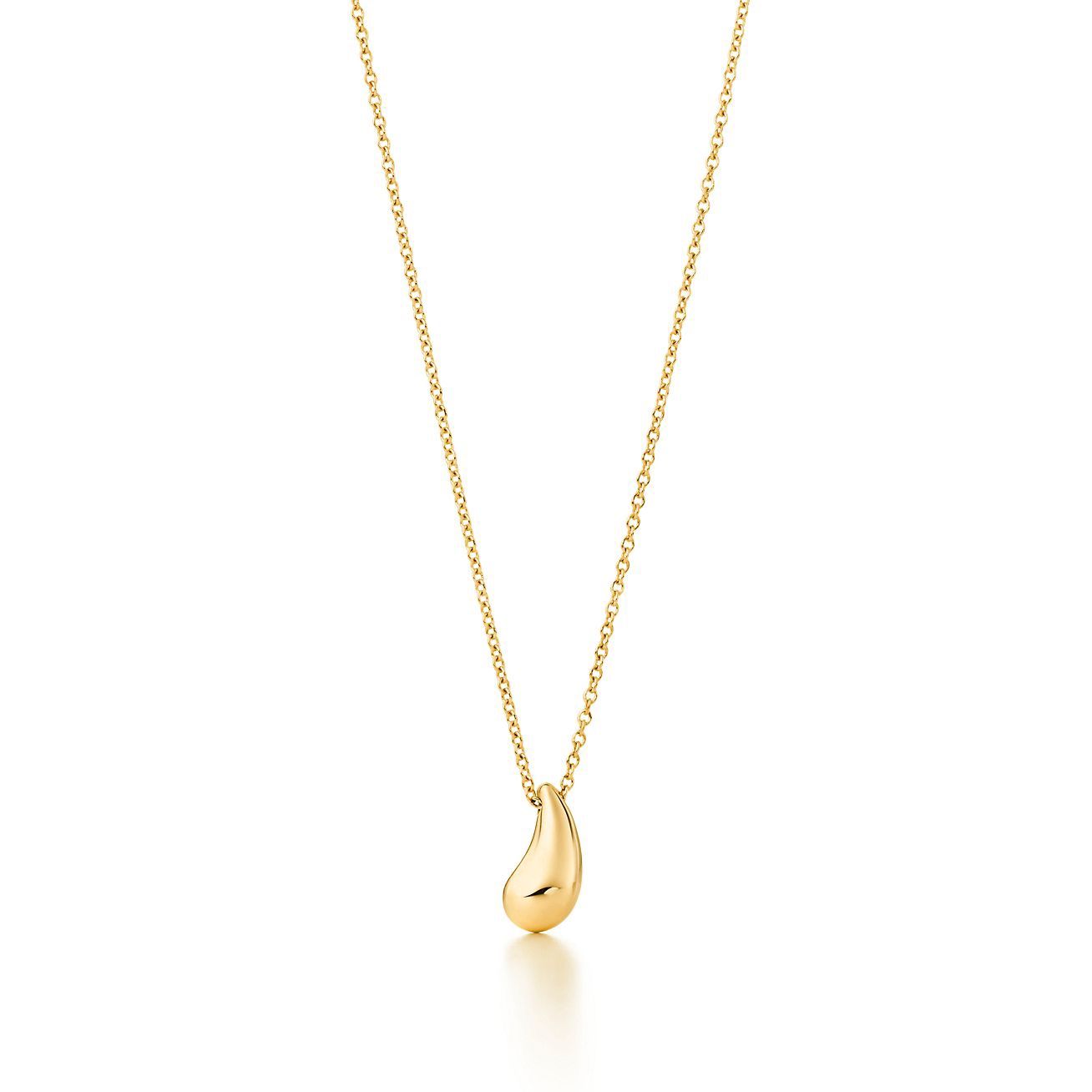 18k Tiffany & Co Elsa Peretti Tear Drop Pendant Necklace