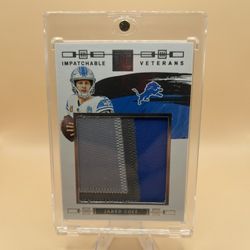 2024 Jared Goff Impeccable Veterans 3 Color Jumbo Patch/49🔥