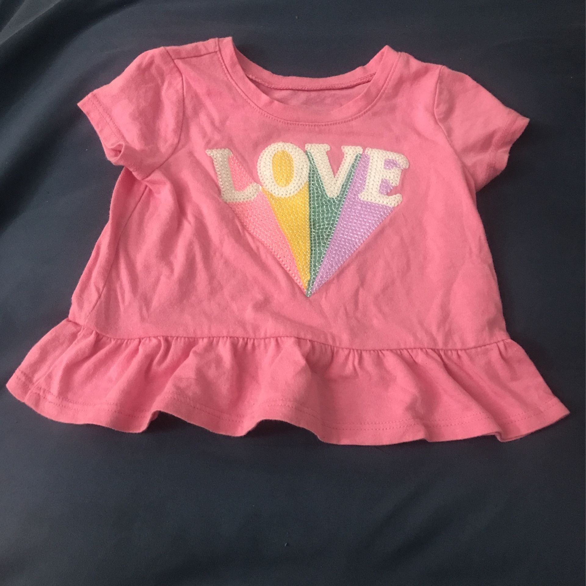 Pink Sequins Love Tunic Shirt
