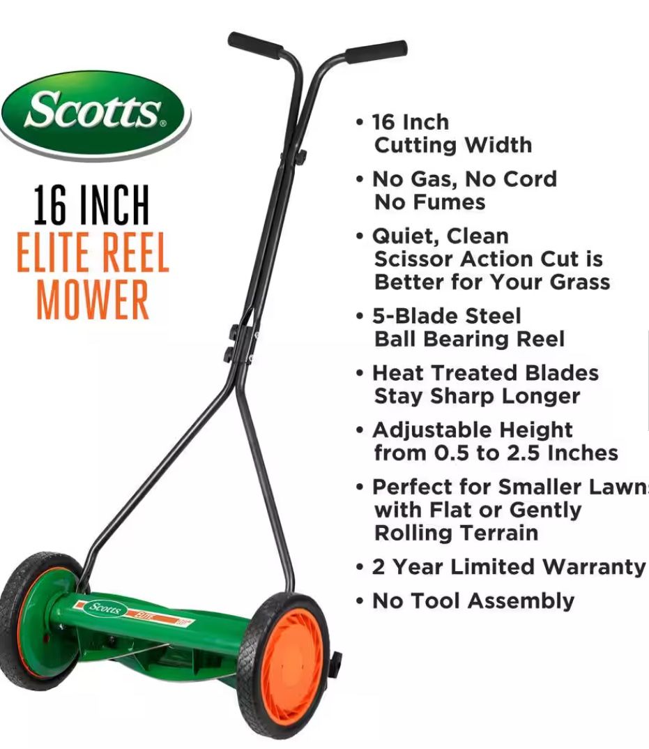 Reel Mower 16 Inch /Cortadora Manual De Césped 16”