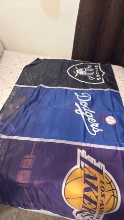 Dodgers Lakers Raiders flags $25