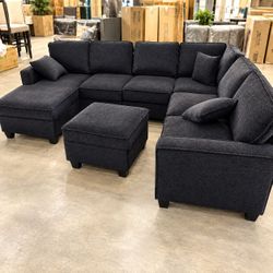 Sectional Sofa with Ottoman
