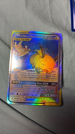 Fake Raichu & Alolan Raichu GX Tag Team Pokemon Card