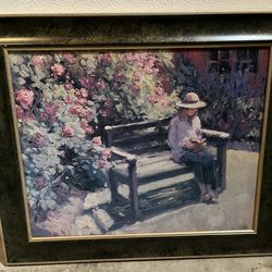 Reading Garden Print