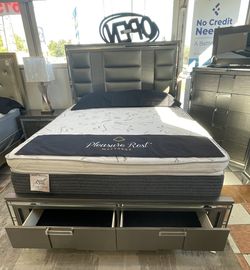 Zara Charcoal Queen Bedroom Set