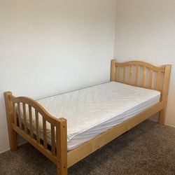 Twin Sized Bed Frame + Mattress 
