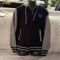 Pokemon Center Go Team Mystic Gray Black & Blue Zip up Hoodie jacket size M