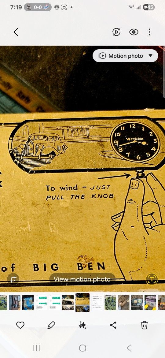 1930's1940's,vintage Auto Clock Mirror,,fleetline Cadillac Chevy Ford