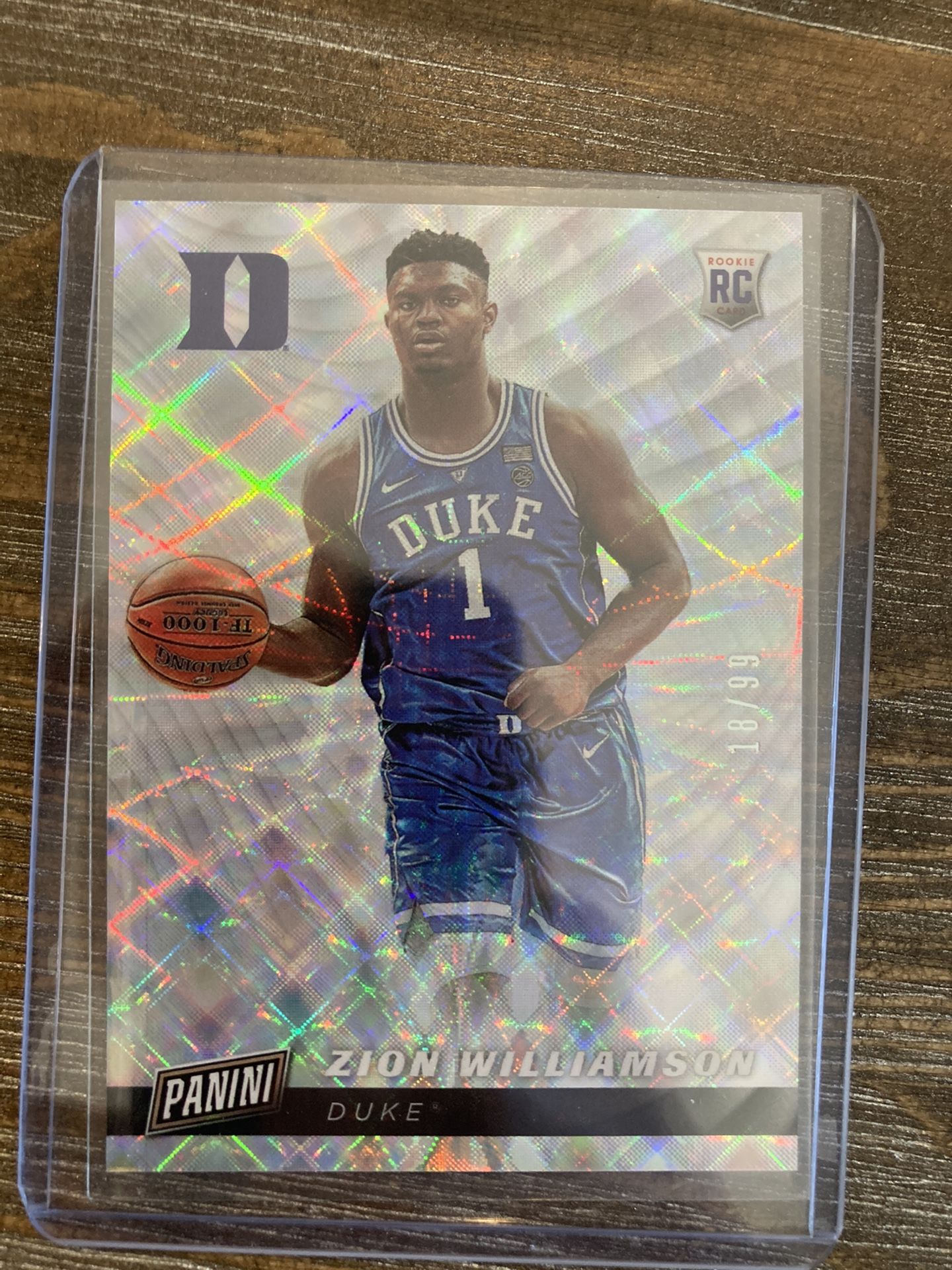 2019 Zion Willamson Panini Cyber Monday Future Frames Rookie Card 16/99 rare