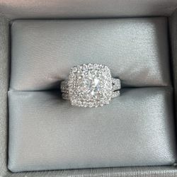 Engagement Ring, Wedding And Anniversary Bands 2Ct Total