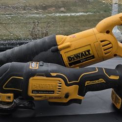 DeWALT sawz-all, oscillator & 20V 5AH battery