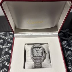 Bussdown Cartier Santos VVS Moissanite Passes Diamond Tester