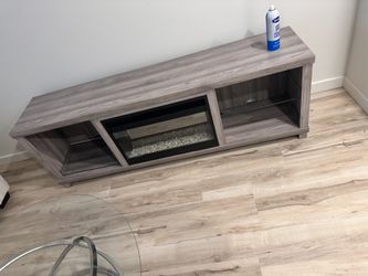 Tv Stand With Fire Place New With New 65 Inch Lg Tv