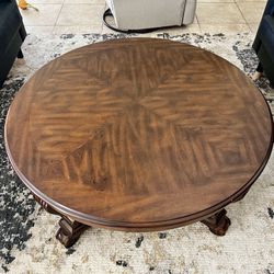 Round Wooden Coffee Table- Gently Used