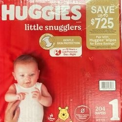 Huggies Size 1       204 Count