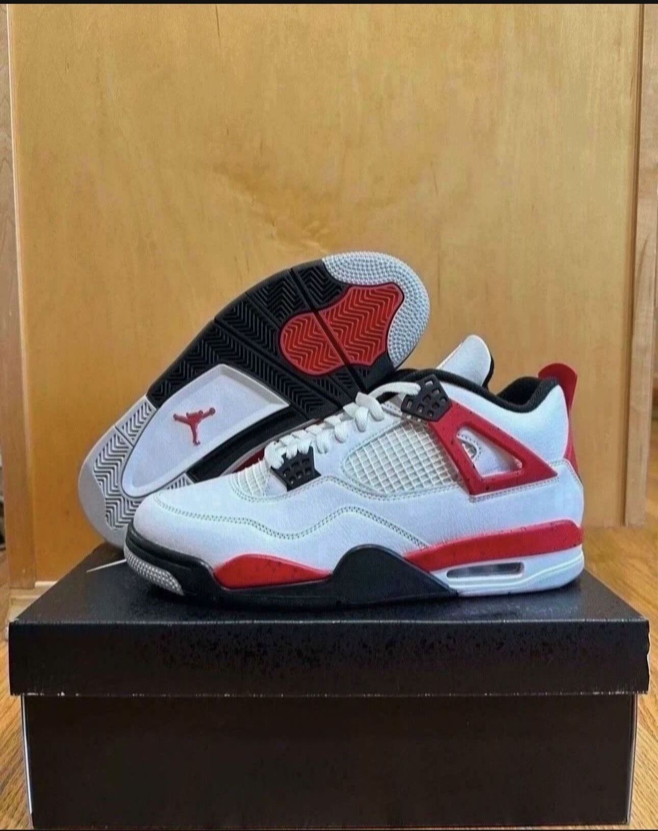 Nike Air Jordan 4 Retro Red Cement DH6927-161 Size 10.5 Brand New