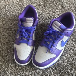 Nike Dunk Low Retro Men's Shoes (College Grey/Wild Grape/White/Persian Violet) Size  12