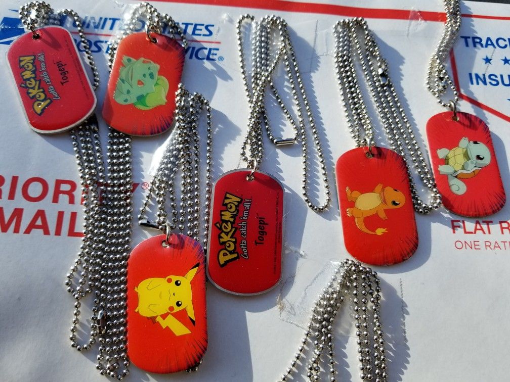 Pokemon collectable dog tags RARE!