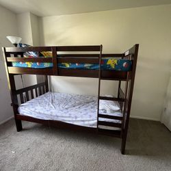 Twin Sized Bunk Bed With Mattresses!