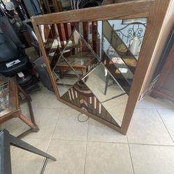 1980s Postmodern Geometric Mirror 
