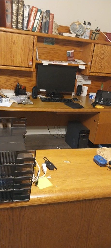 Desk And Credenza For Sale!50 $ Ea