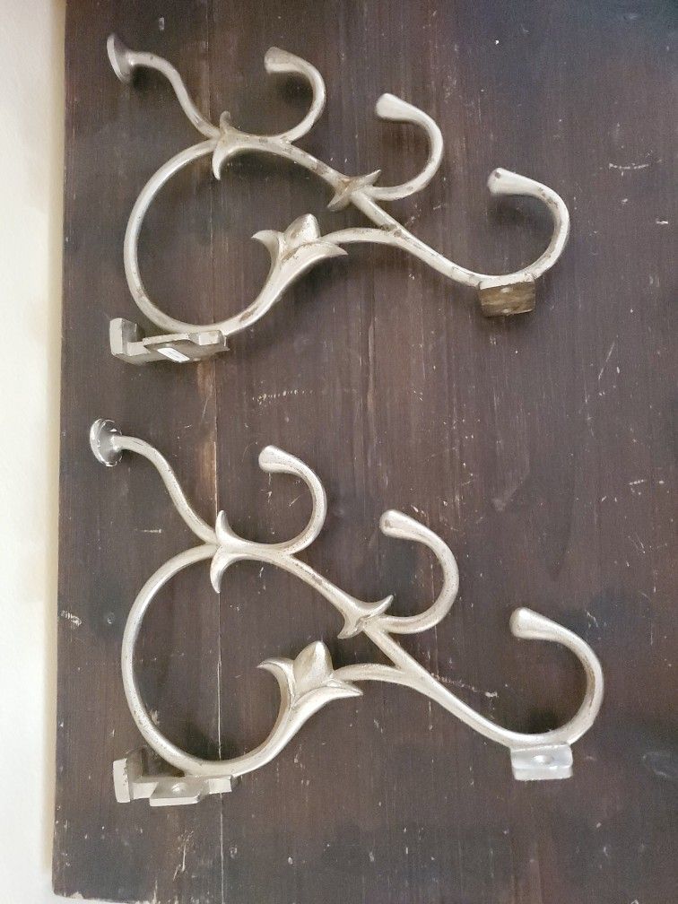 REDUCED! Anthropologie Brushed Nickel Finish Shelf Brackets