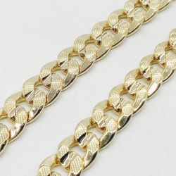 Cuban Necklace 14k Yellow Filled  Men’s Chain Oro Laminado Unisex Cadena 