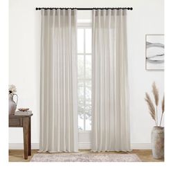 Curtains Oatmeal Color 4 Panels 84inches Long