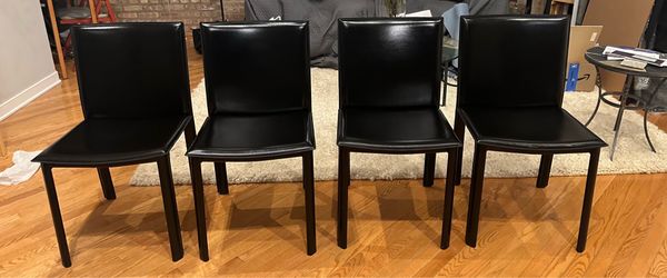 Room & Board Madrid Leather Dining Chairs – Set of 4     $275  Cash Only