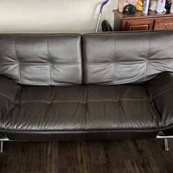 Leather Futon Couch