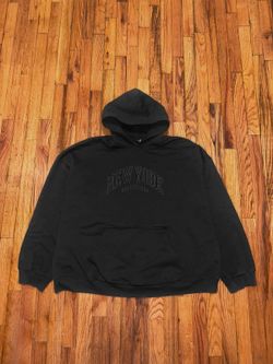 Balenciaga Cities New York Hoodie Black on Black
