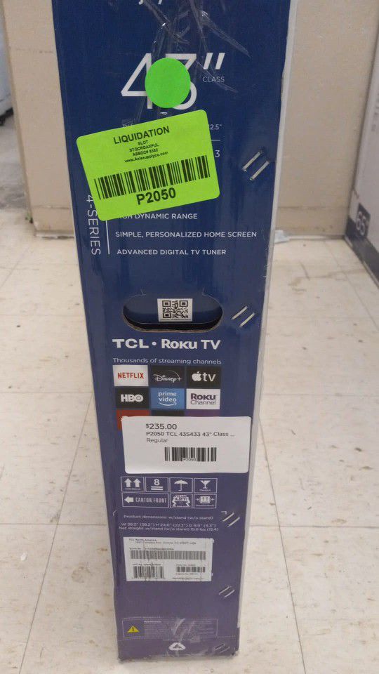 TCL 43S433 43 Class 4K UHD Roku Smart TV