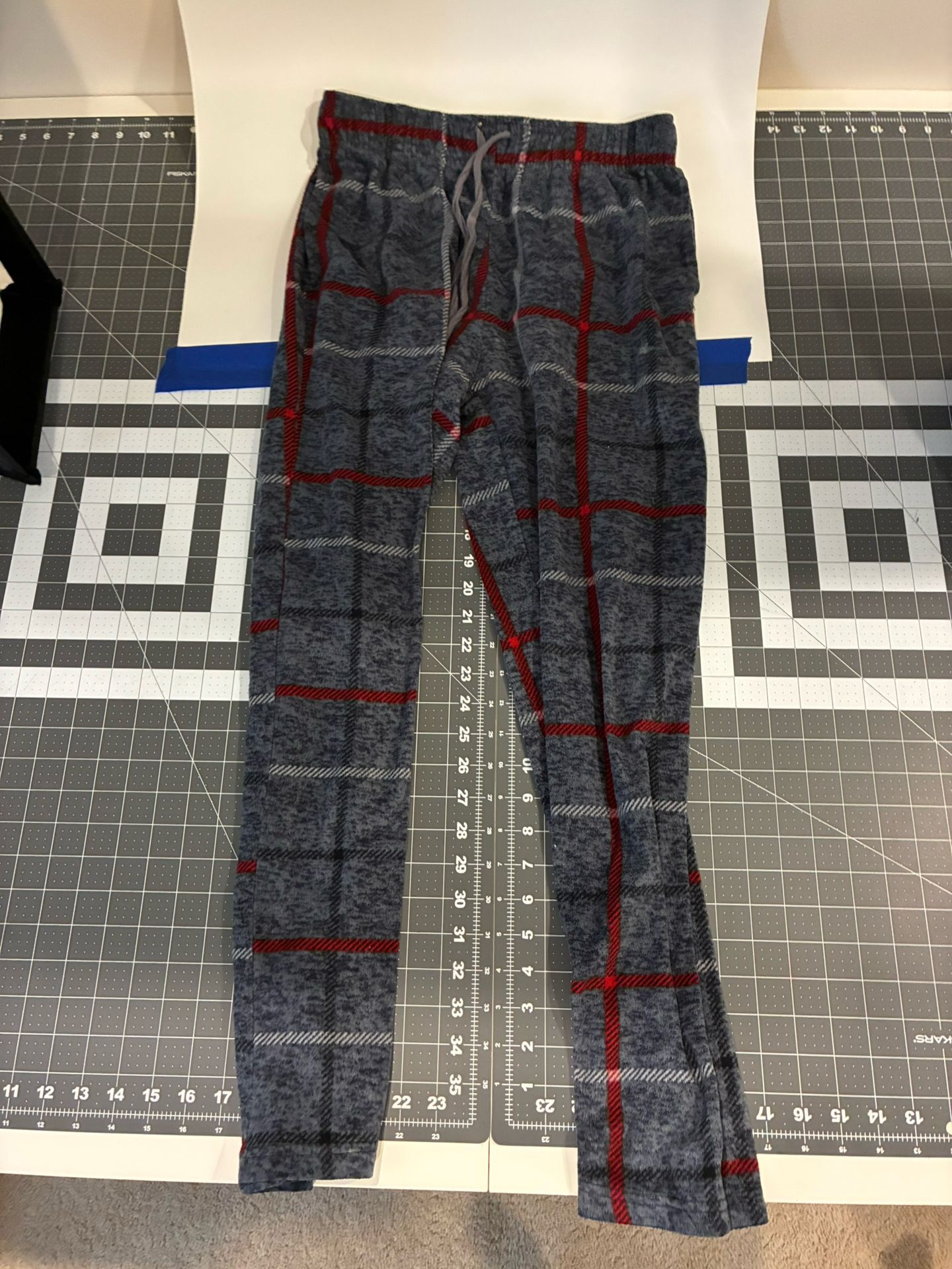 Gray And Red Pajama Pants