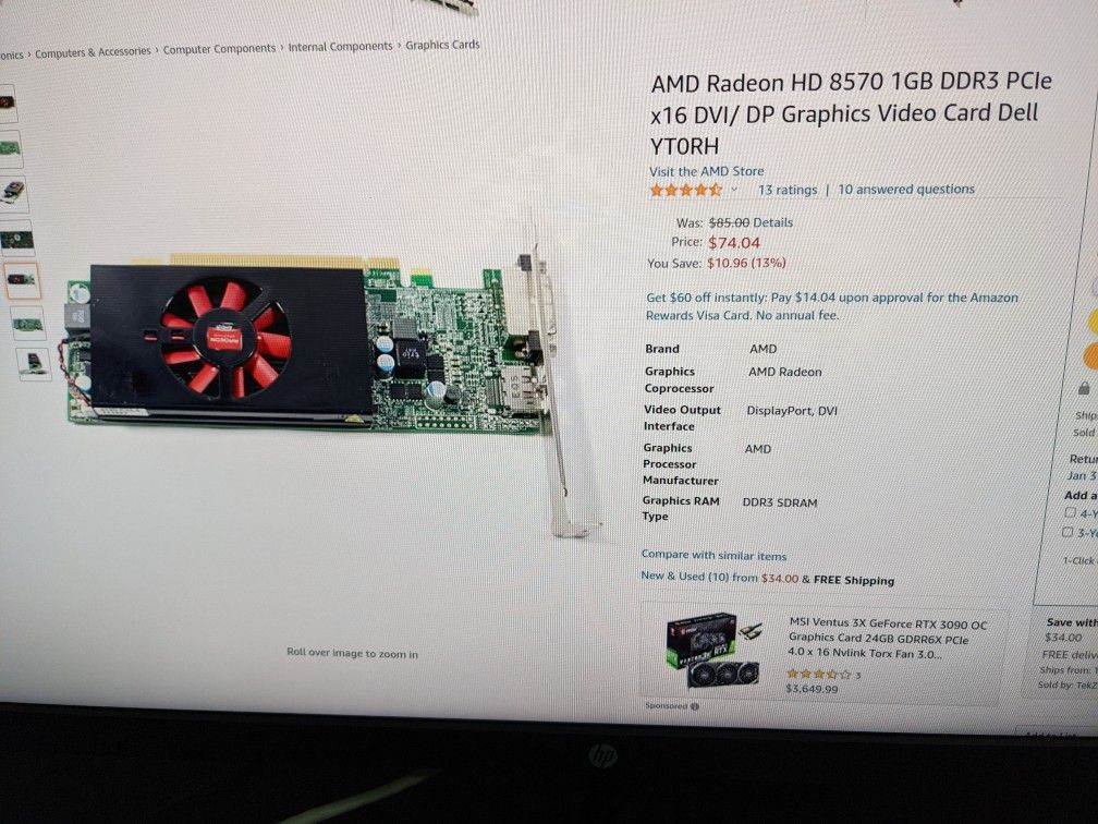 AMD display card, support 4k or Dual Monitor