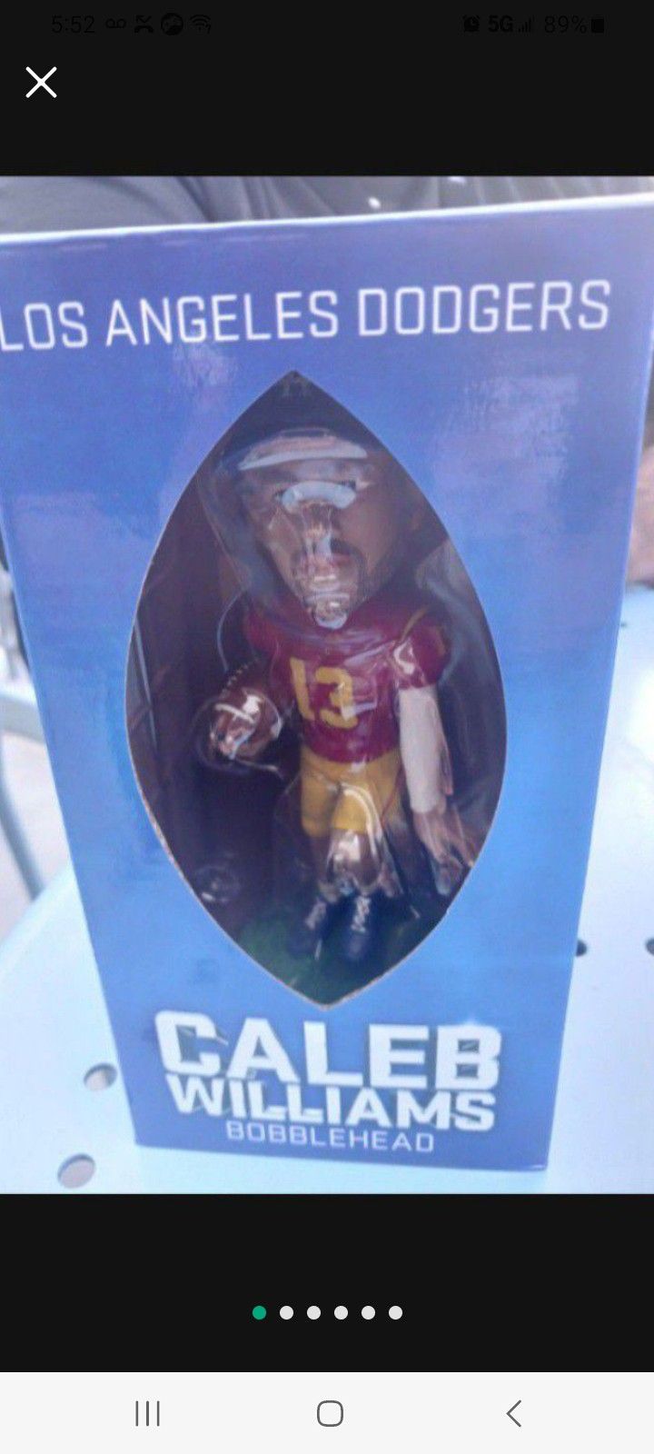 Caleb Williams "FIRST ROUND" DRAFT PICK. USC 2023 HIESMAN THROPHY WINNER BOBBLEHEAD