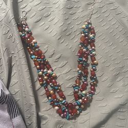 Jay king Amber&Turquoise necklace
