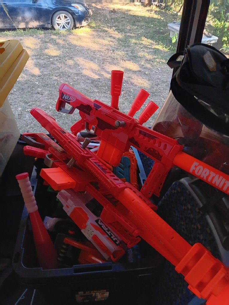Collection of Nerf Dart Blasters