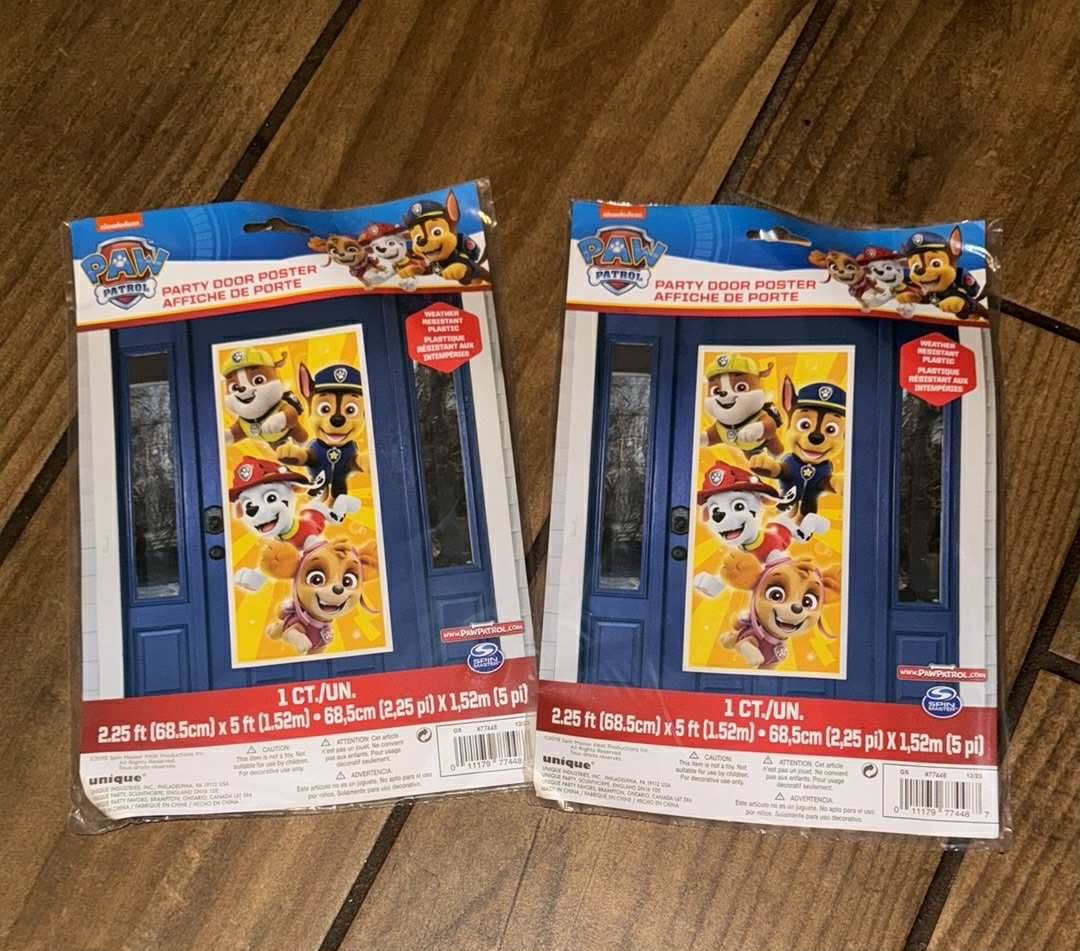 2 PAW Patrol Party Door Poster