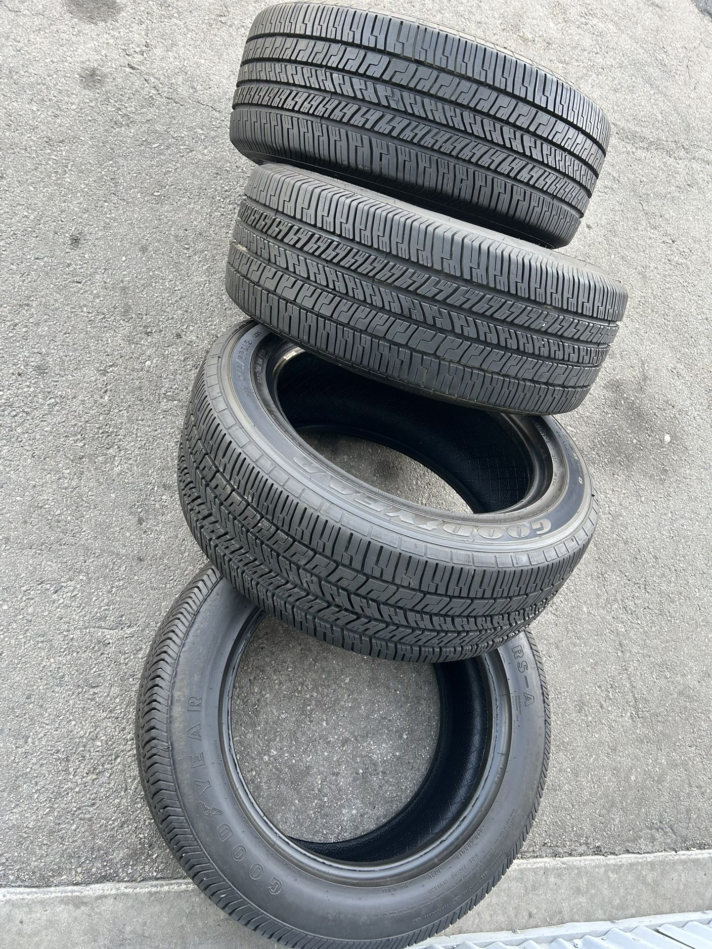 Set. Tires. 245. 55. 18. Good Year