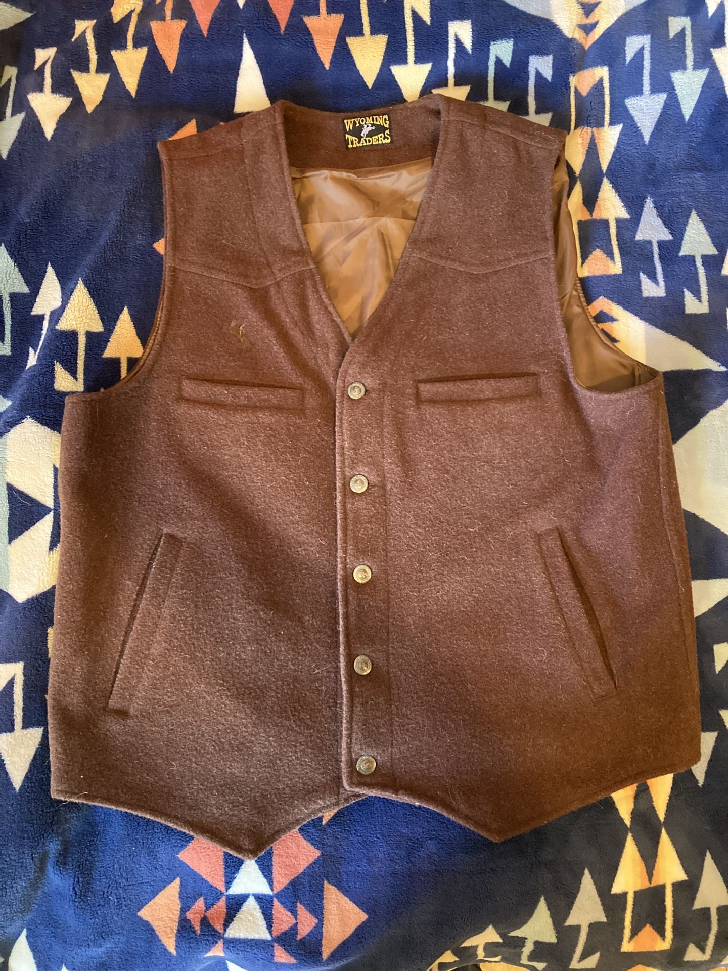 Wyoming Traders Wool Vest Large Men’s Yellowstone 