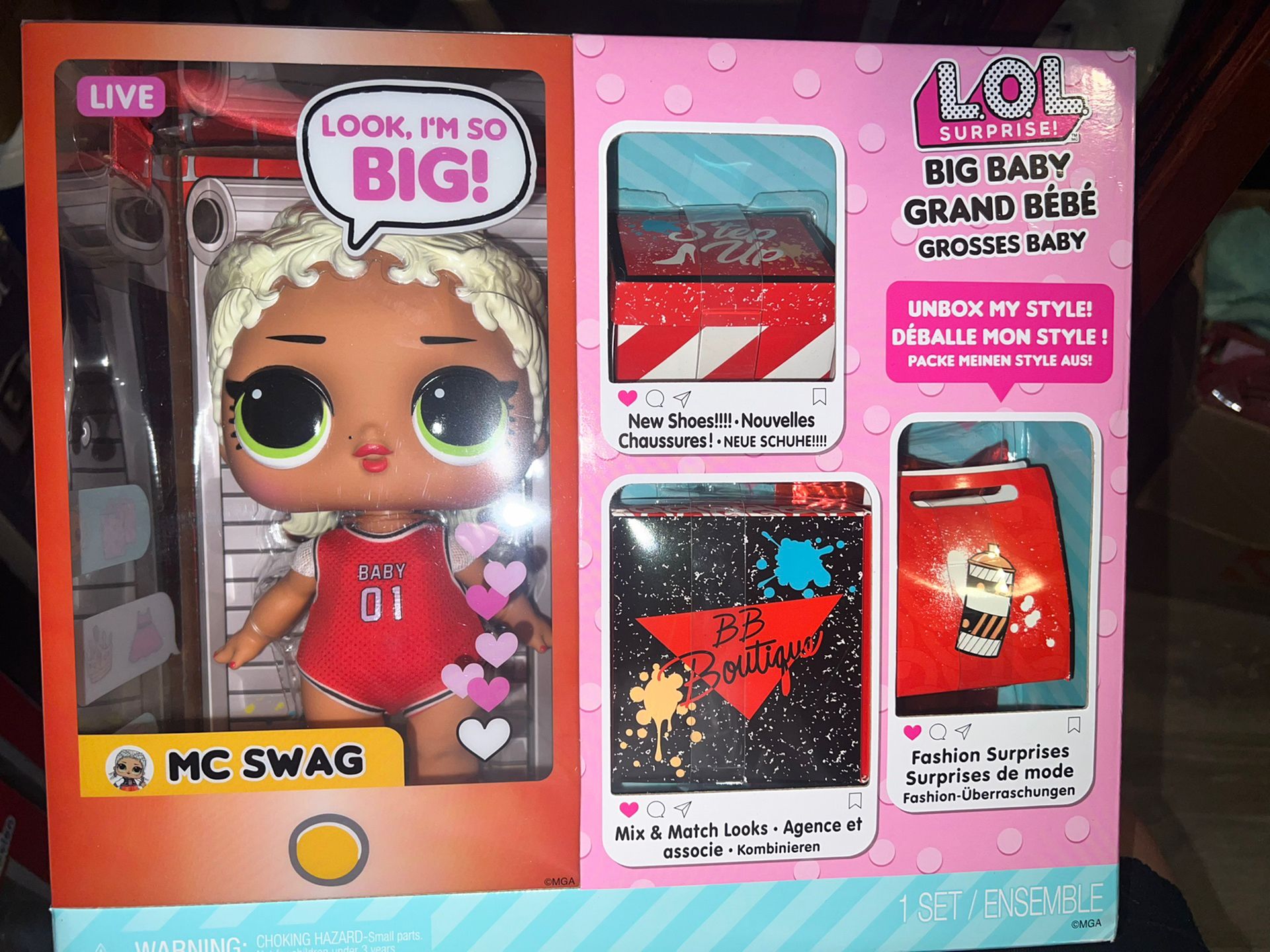 LOL surprise Big Baby Mc Swag 11-inch Doll With Accessories 