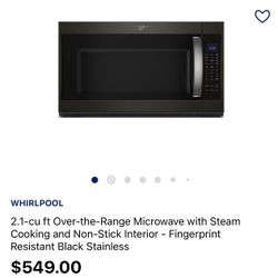 Microwave Build In Black Stainless 