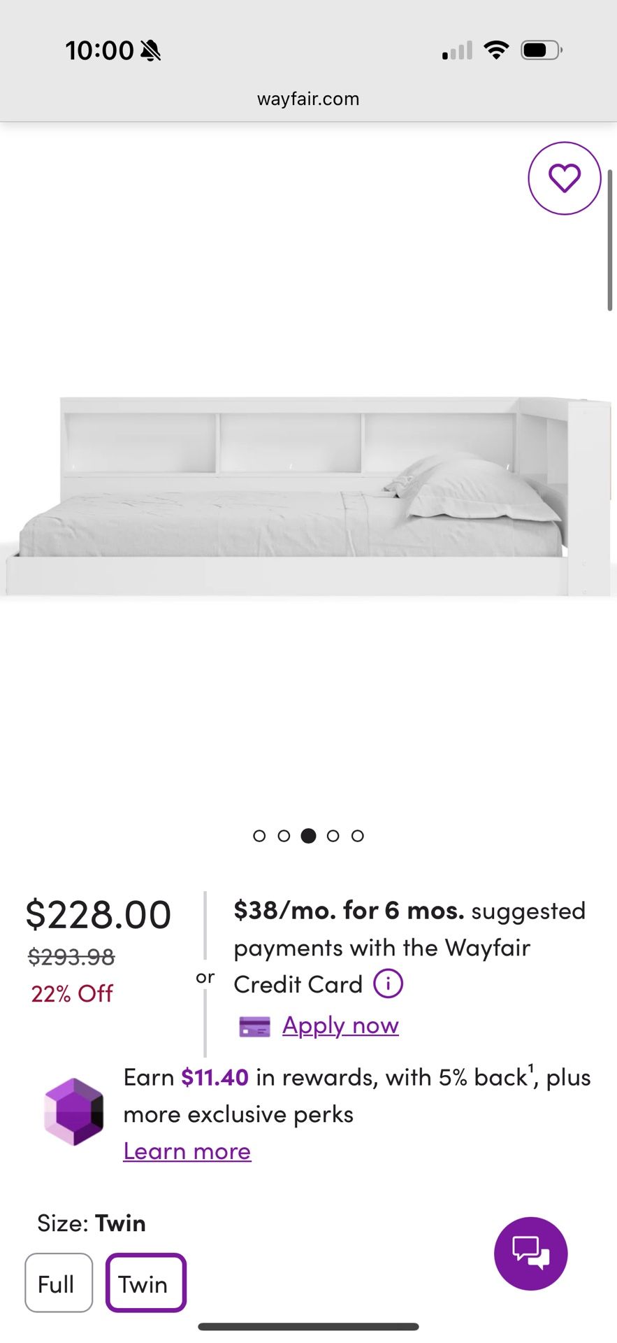 TWIN Size Platform Bed